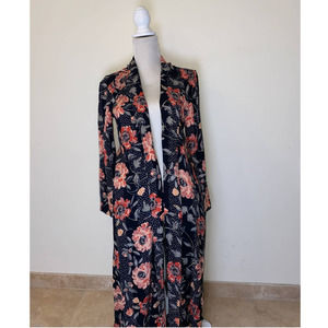 SALTWATER LUXE FLORAL LONG SLEEVE JACKET COVER UP CARDIGAN